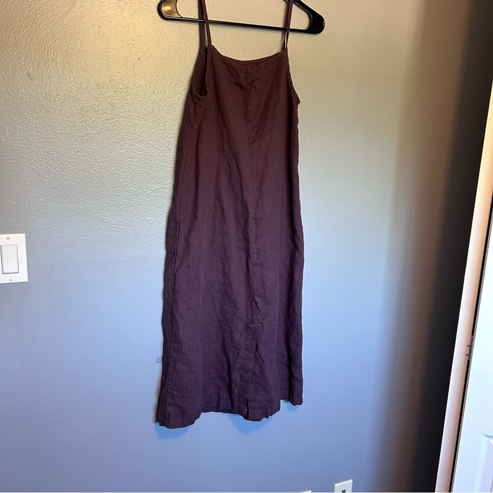 Linenfox Purple Midi Dress